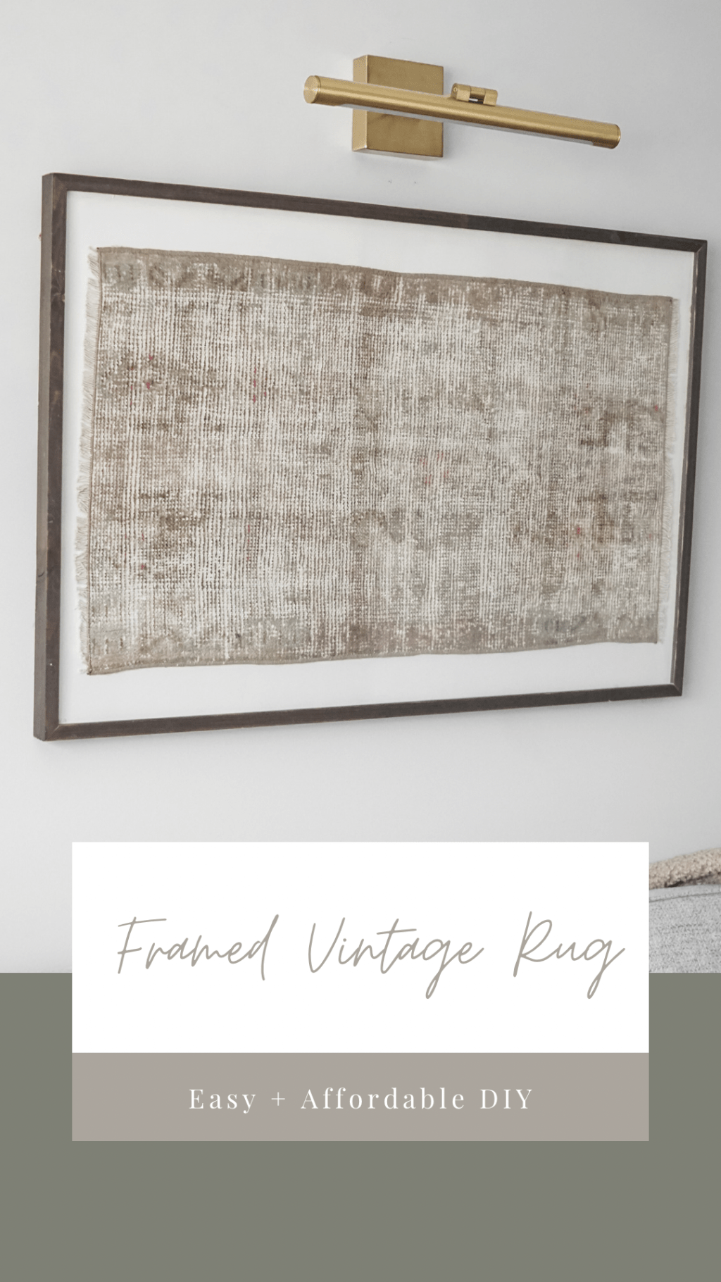 FRAMED VINTAGE RUG : AN EASY & AFFORDABLE&nbsp;DIY