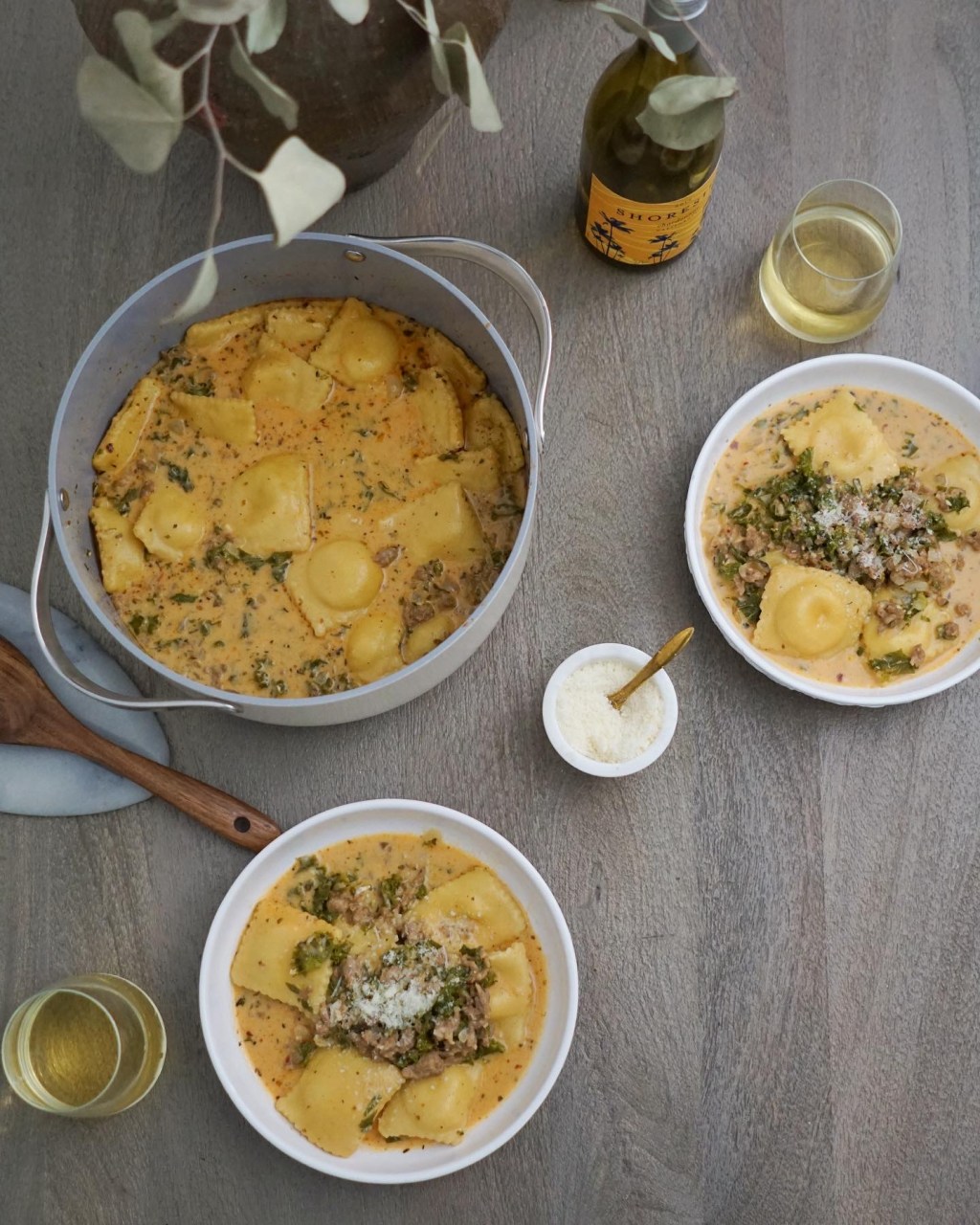 THE BEST CREAMY TORTELLINI-STYLE RAVIOLI SOUP RECIPE WITH HOMEMADE&nbsp;PASTA